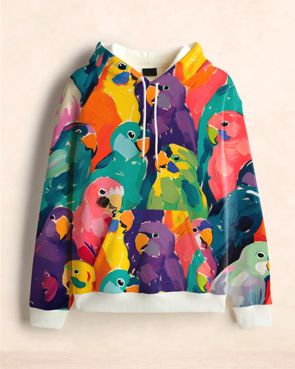 Parrots Printed Hoodie #105