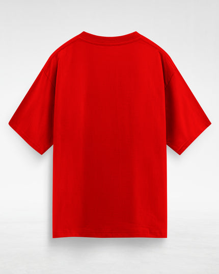 Red Basic Oversized T-Shirt #131