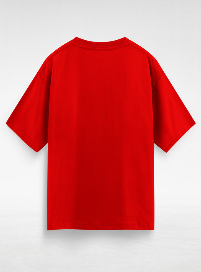Red Basic Oversized T-Shirt #131