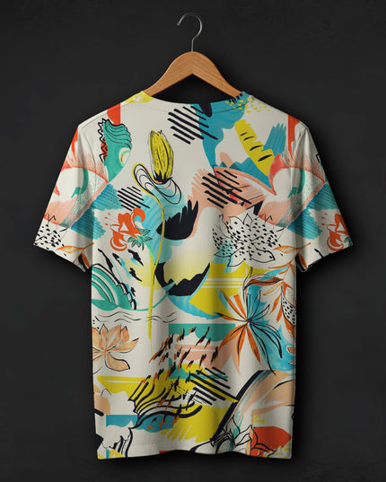 Abstract Floral Printed T-Shirt #PT169