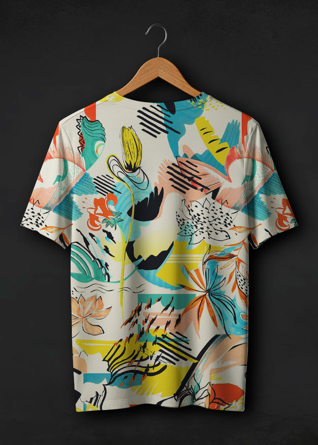 Abstract Floral Printed T-Shirt #PT169