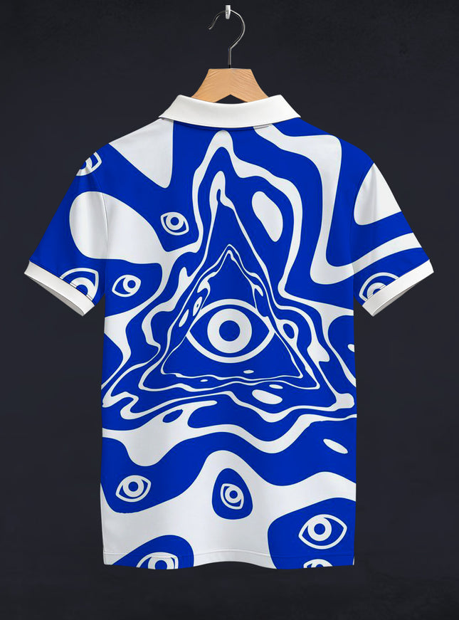 Illuminati Eye Printed Polo T-Shirt  #PP143