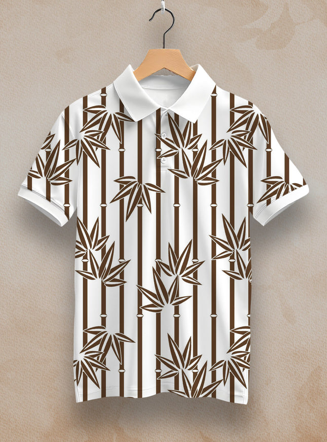 Bamboo Printed Polo #PP118