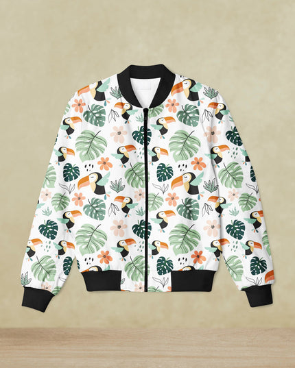 Toucan Printed Bomber Jacket #BJ105