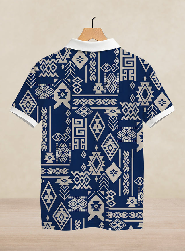Ethnic Pattern Printed Polo #PP117