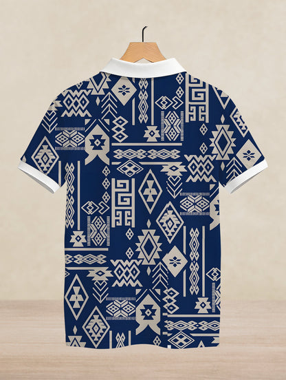 Ethnic Pattern Printed Polo #PP117