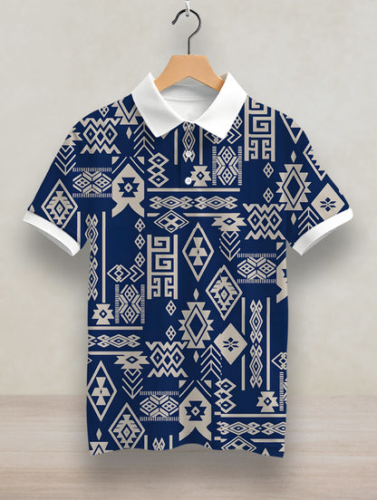 Ethnic Pattern Printed Polo #PP117