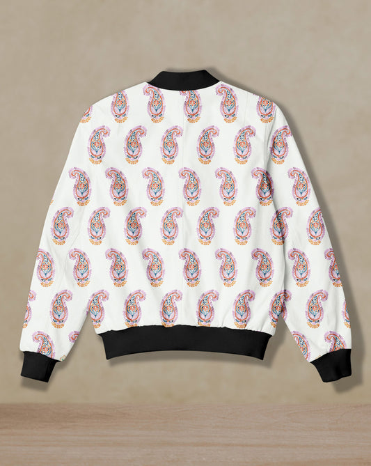 Classic Art Print Bomber Jacket #BJ107