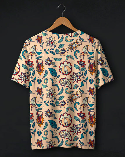 Ethnic Art Flower Print T-Shirt #PT120