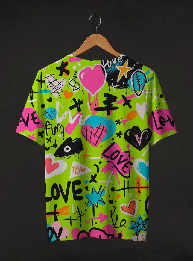 Love Abstract Art Printed T-Shirt #PT179