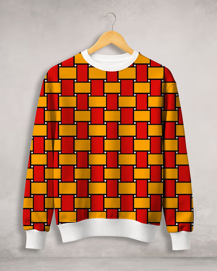 Woven Pattern Printed Sweatshirt #116