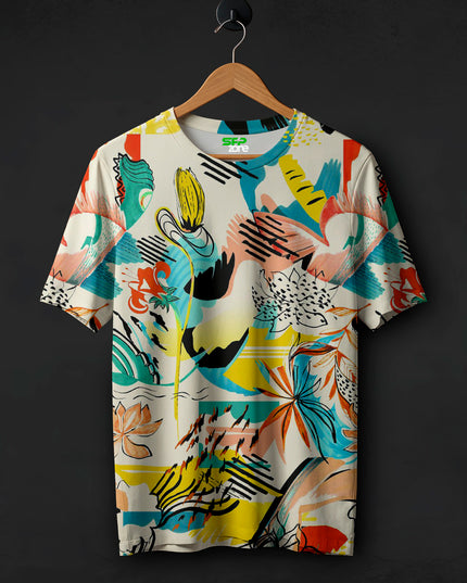 Abstract Floral Printed T-Shirt #PT169