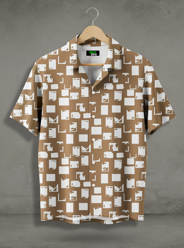 Abstract Geometric Block Shirt