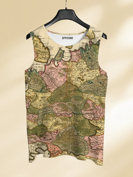 Ancient Map Printed Sando #133