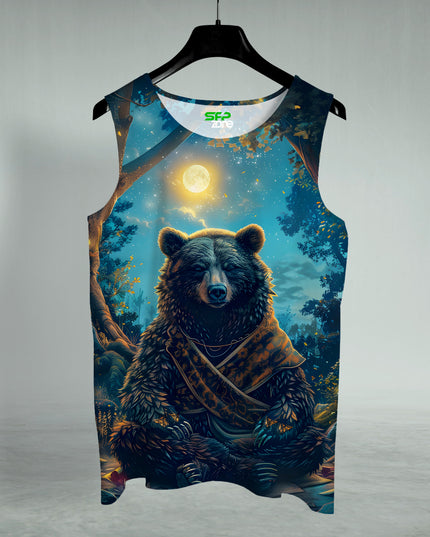 Bear Worshiping Printed Sando #129