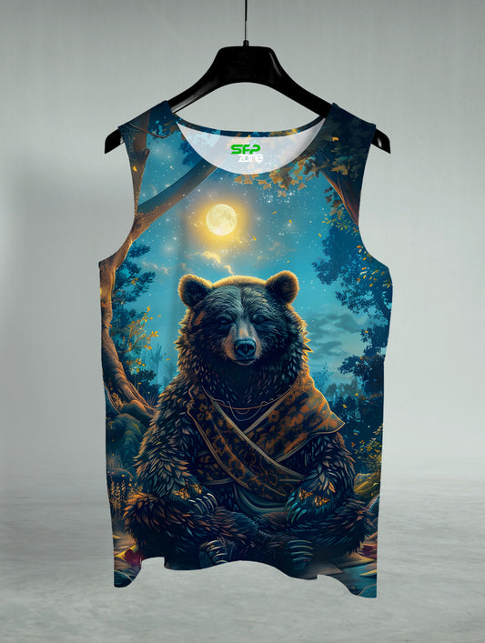 Bear Worshiping Printed Sando #129