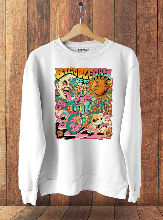 Bicycle Day Cotton Sweatshirts #102