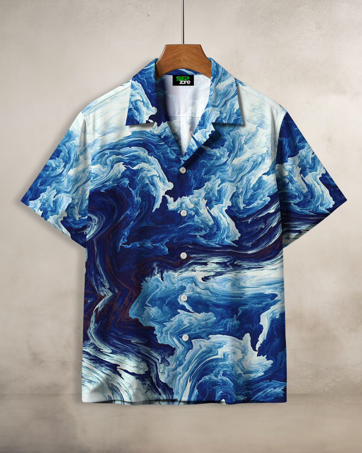 Blue Waves Printed Shirt