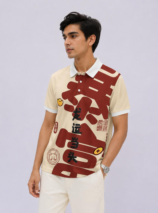 Japanese Art Printed Polo T-Shirt  #PP141