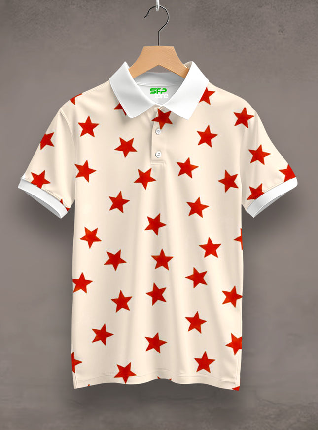 Classic Stars Printed Polo T-Shirt #PP191