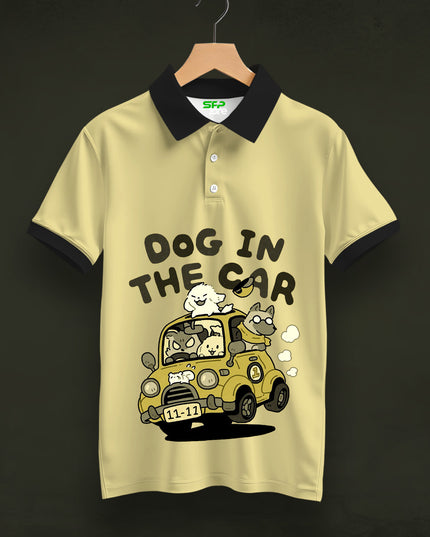 Dog In the Car Printed Polo T-Shirt  #PP151