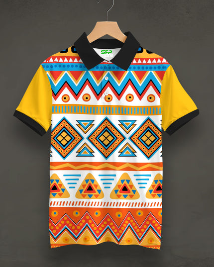 Ethnic Tribal Printed Polo Tee #PP187