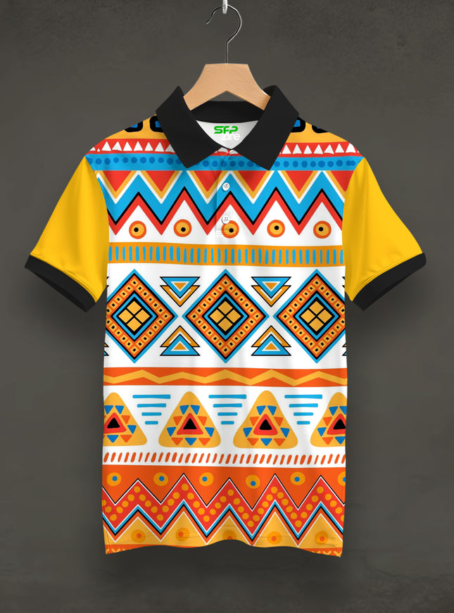 Ethnic Tribal Printed Polo Tee #PP187