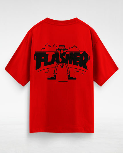 Flasher Red Oversized T-Shirt #128