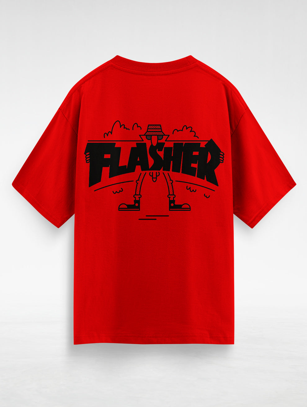 Flasher Red Oversized T-Shirt #128