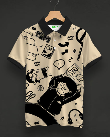 Gabriele Vitoria Printed Polo Tee  #PP148