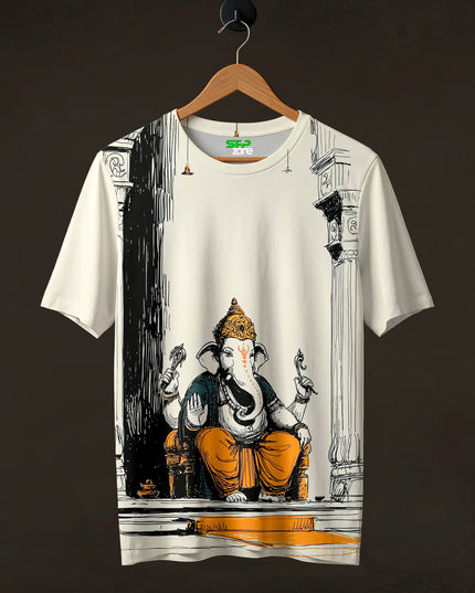 Ganesh Art Printed T-Shirt #PT145