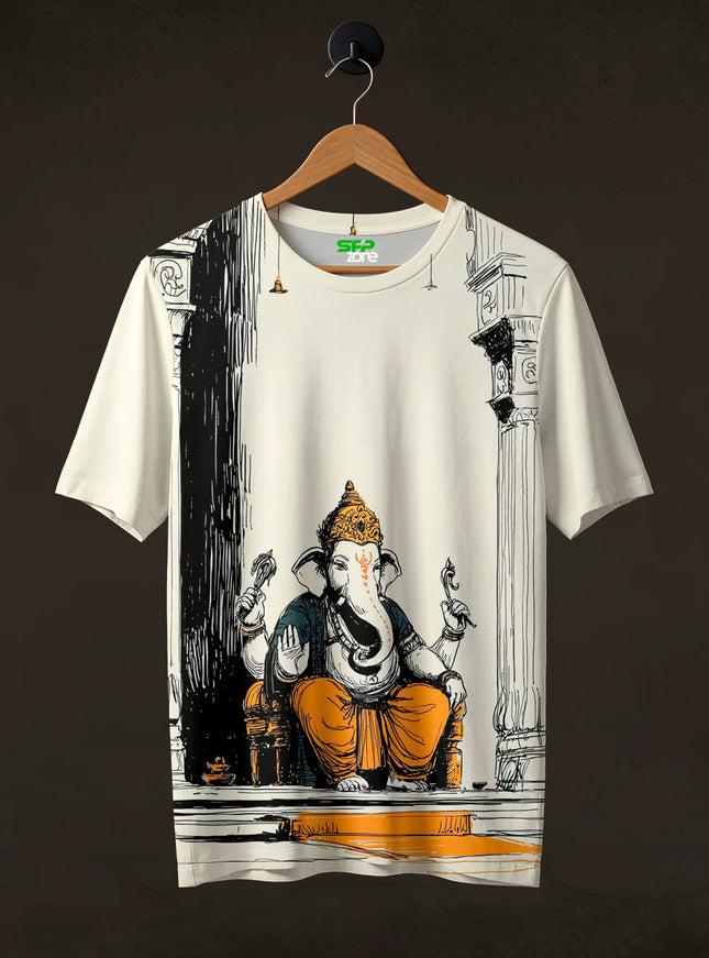 Ganesh Art Printed T-Shirt #PT145