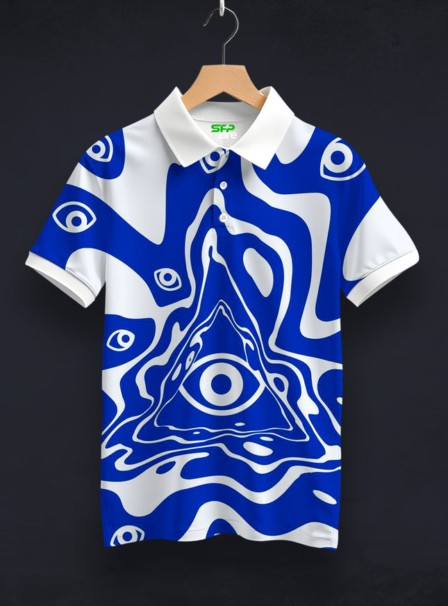 Illuminati Eye Printed Polo T-Shirt  #PP143