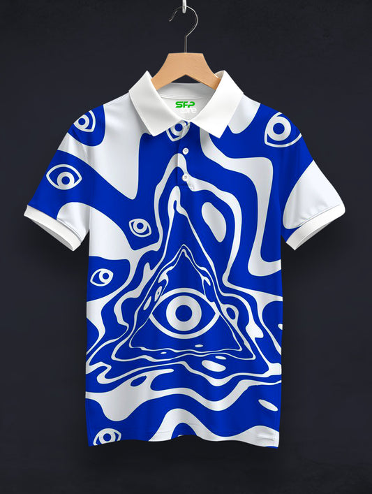 Illuminati Eye Printed Polo T-Shirt  #PP143