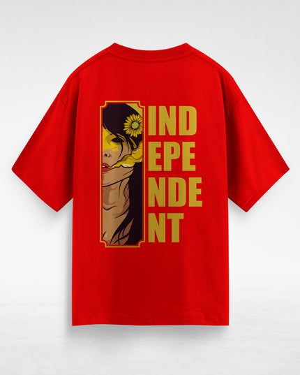 Independent Red Oversized T-Shirt #130