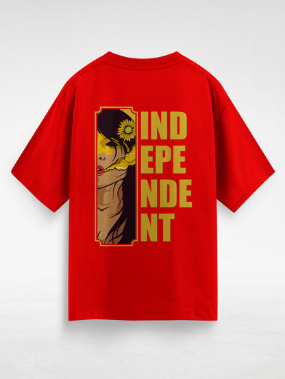 Independent Red Oversized T-Shirt #130