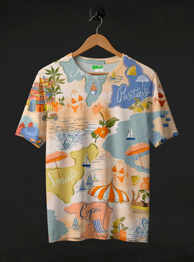 Island Print T-Shirt #PT168