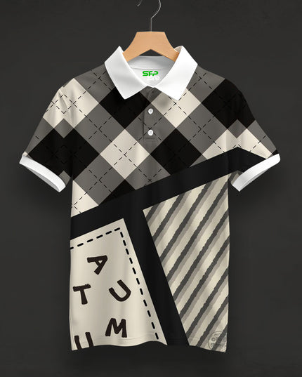 Lattice Pattern Polo Tee  #PP140