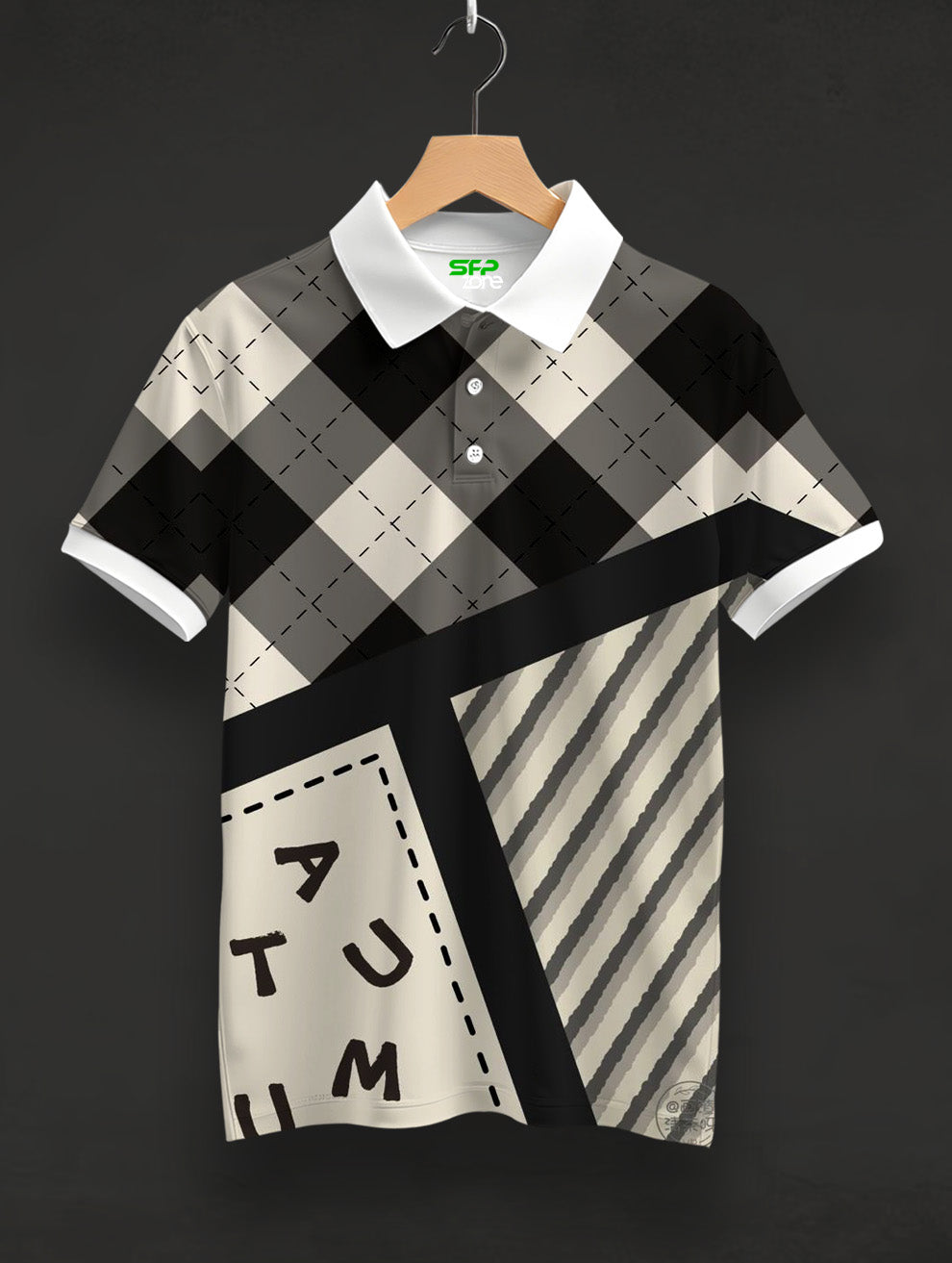 Lattice Pattern Polo Tee  #PP140