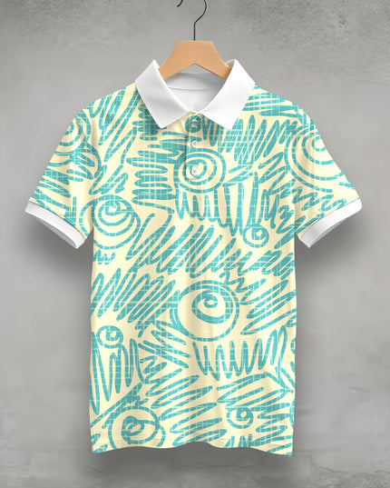 Line Doodle Polo T-Shirt  #PP126