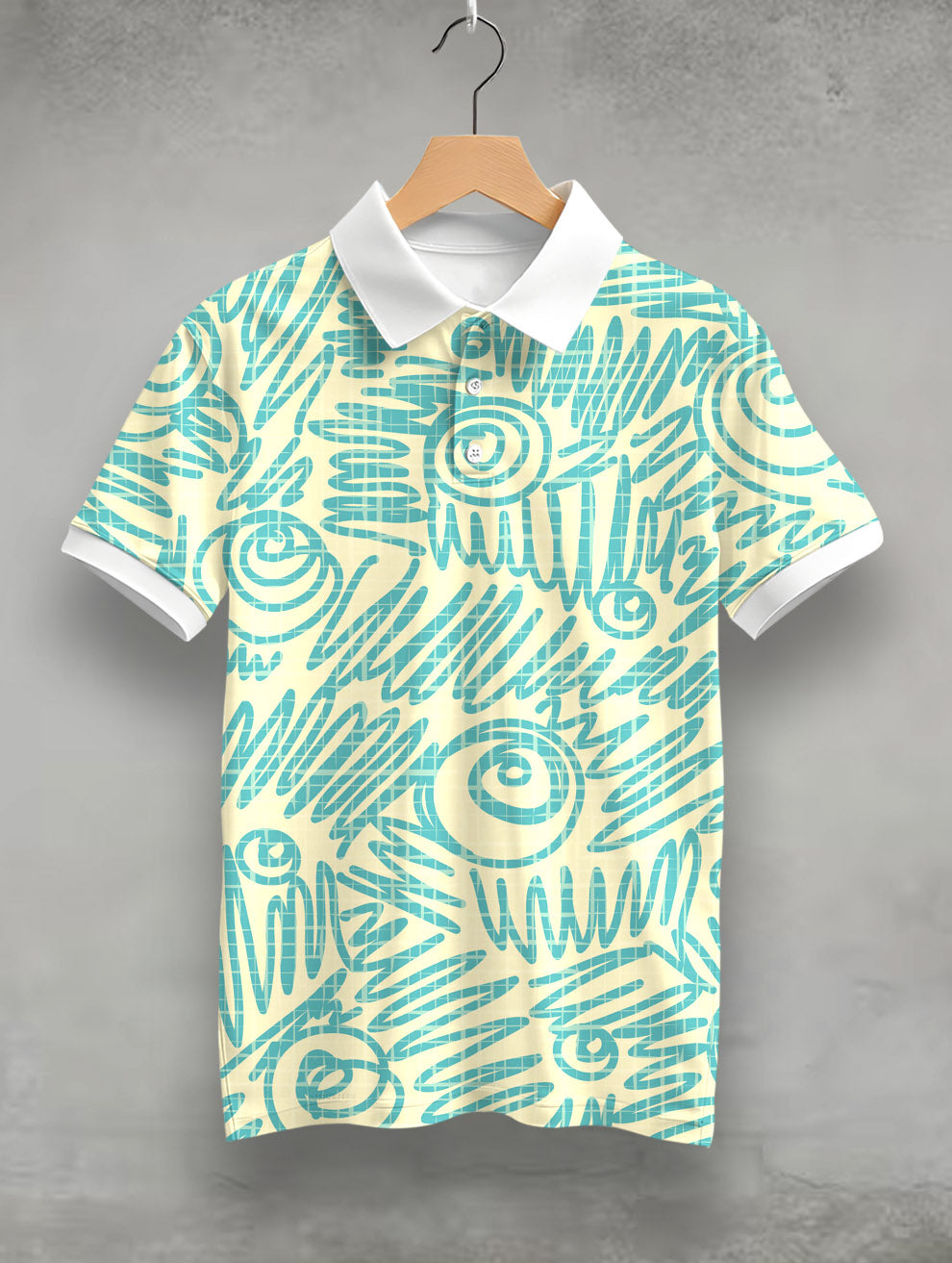 Line Doodle Polo T-Shirt  #PP126