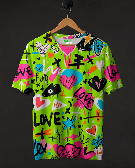Love Abstract Art Printed T-Shirt #PT179