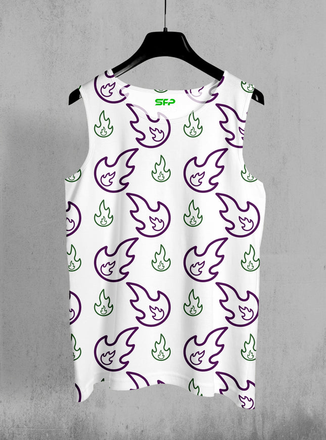Men's Fire Print Sando #114