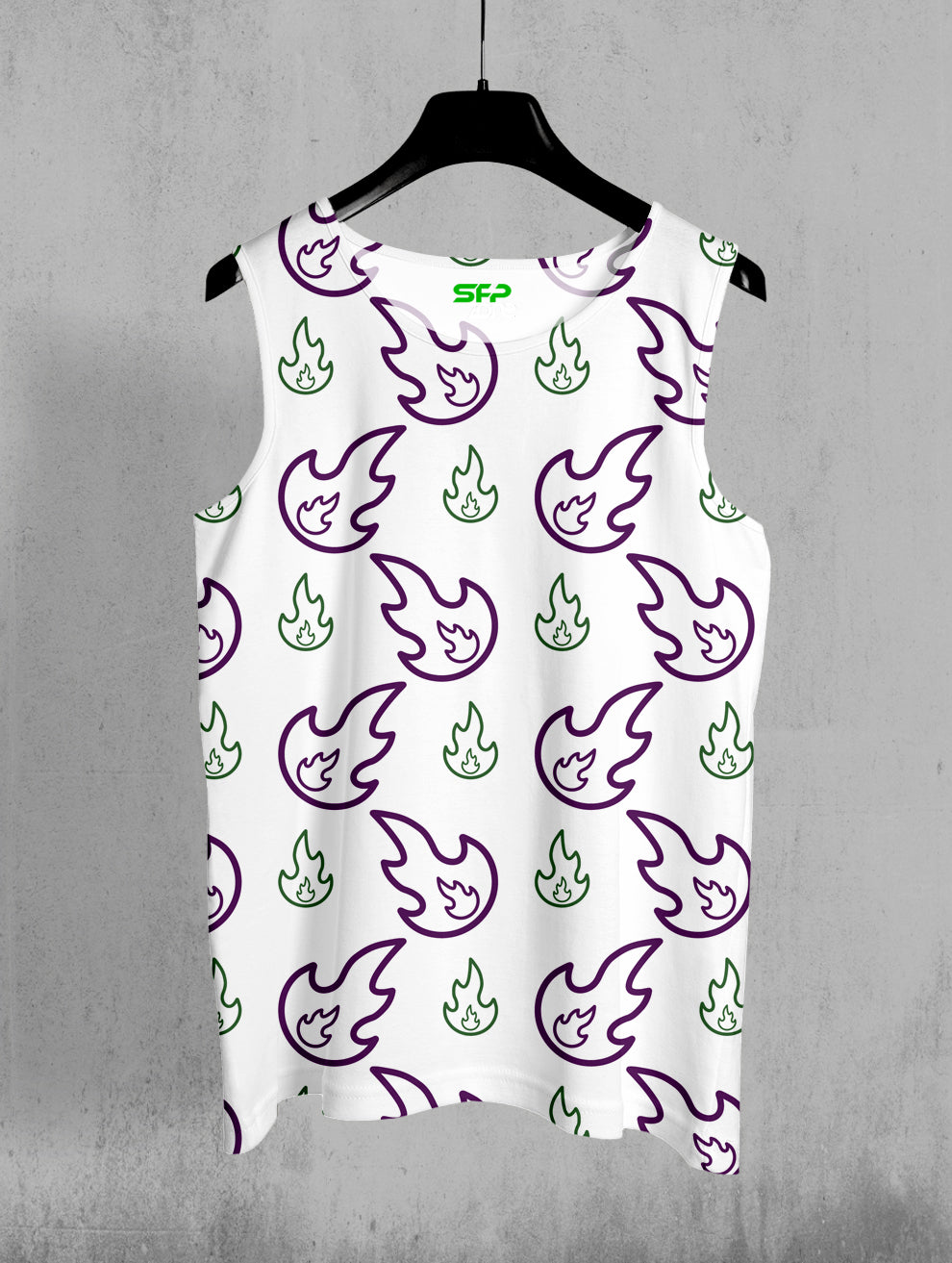 Men's Fire Print Sando #114