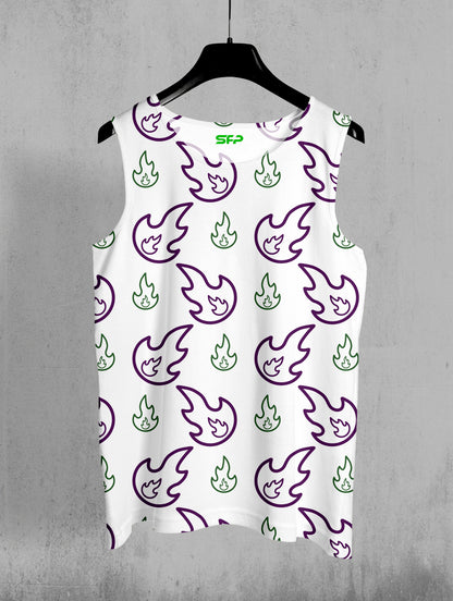 Men's Fire Print Sando #114