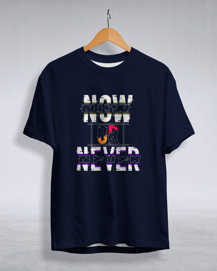 Now Or Naver Graphic Printed T-Shirt