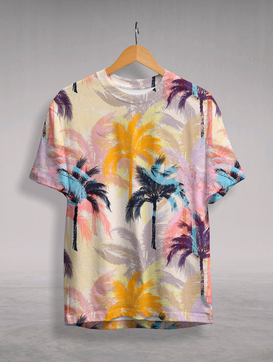 Palm Beach Print T-Shirt #PT131