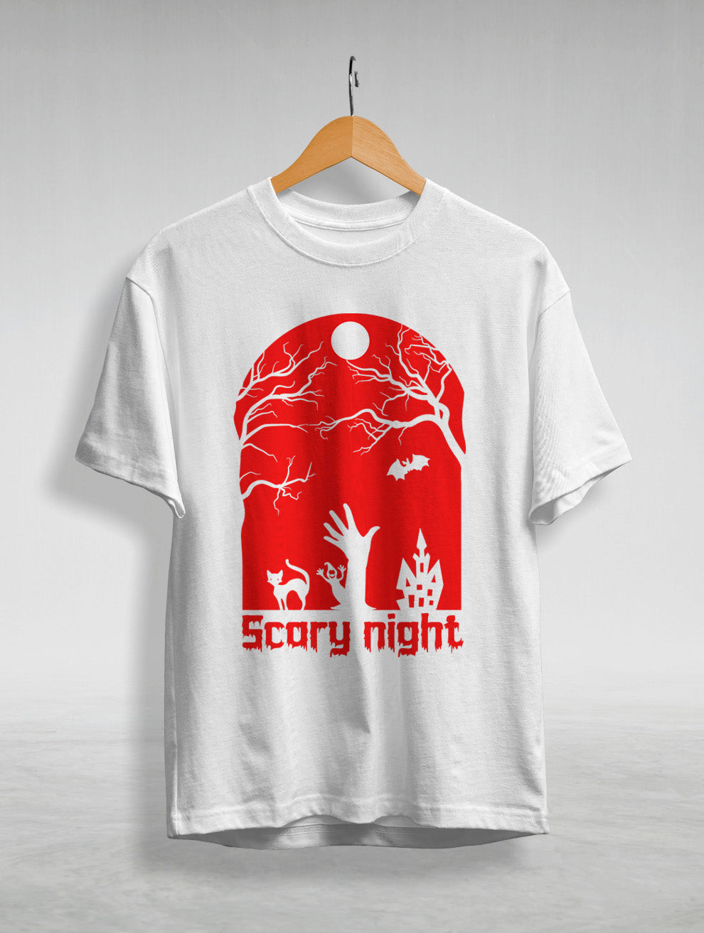 Scary Night Graphic Printed T-Shirt
