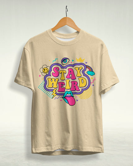 Stay Welrd Graphic Printed T-Shirt