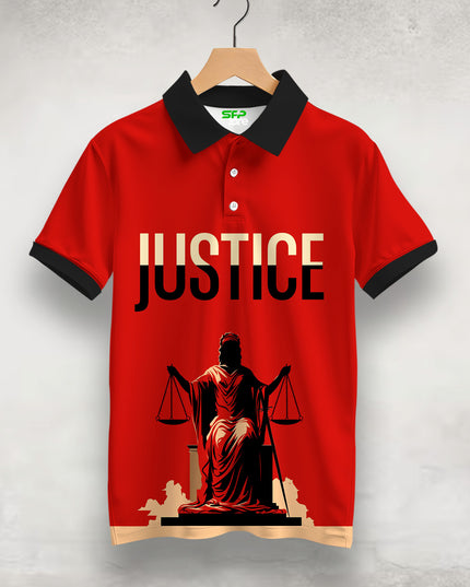 The Justice Printed Polo T-Shirt  #PP133